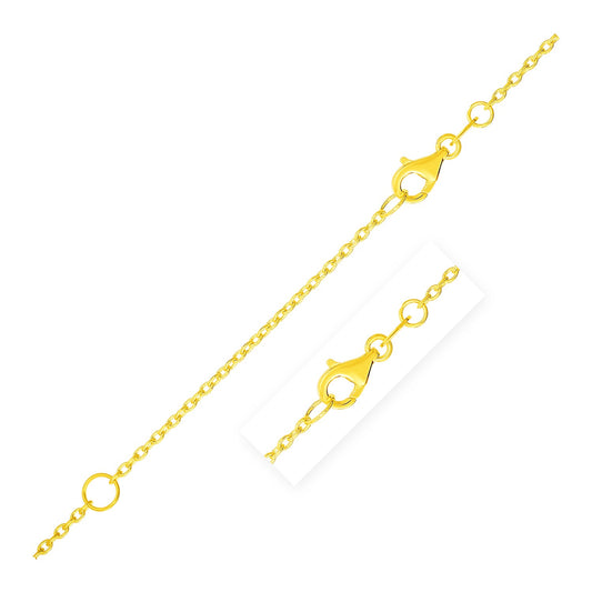 14k Gold Extendable Cable Chain