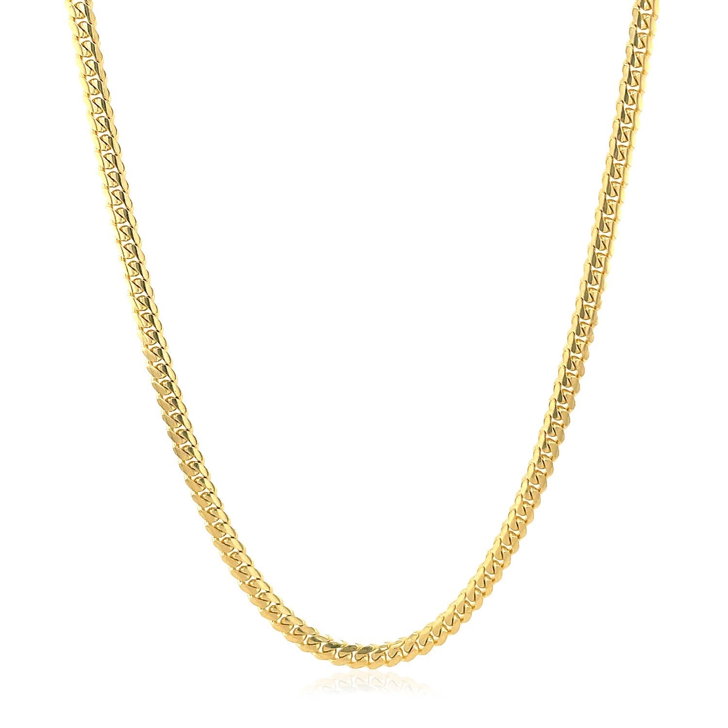 10k Gold Classic Solid Miami Cuban Chain (2.60 mm)