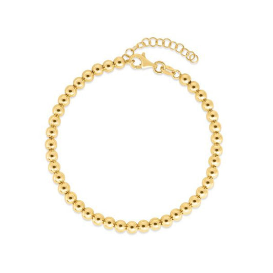 14k Gold Bead Chain Necklace