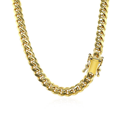 14k Gold Classic Miami Cuban Solid Chain (5.00 mm)