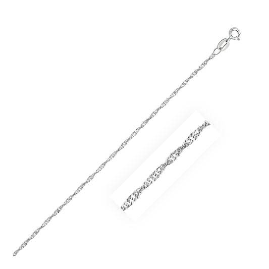 White Gold Singapore Bracelet (1.50 mm)