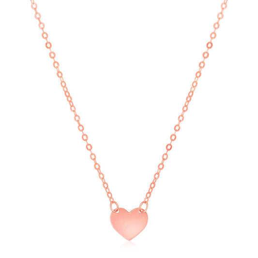 14k Rose Gold Mini Heart Necklace