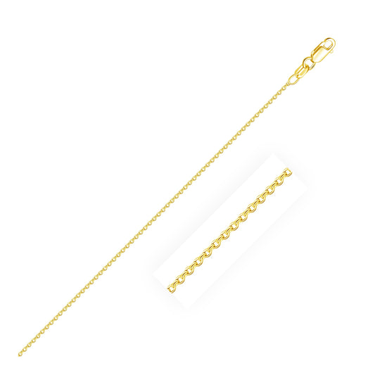 10k Gold Oval Cable Link Chain (0.97 mm)