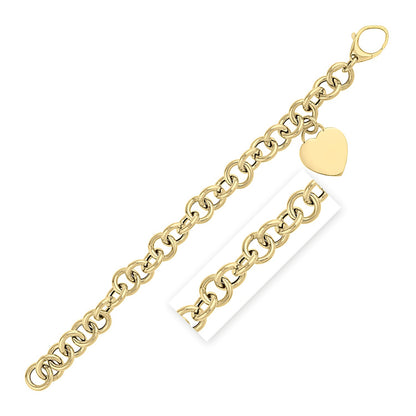 14k Gold 7 1/2-inch Rolo Link Bracelet (11.40 mm)