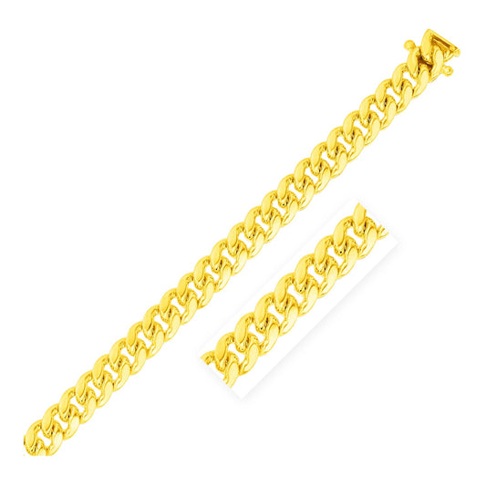 14k Gold Classic Miami Cuban Solid Chain (8.20 mm)