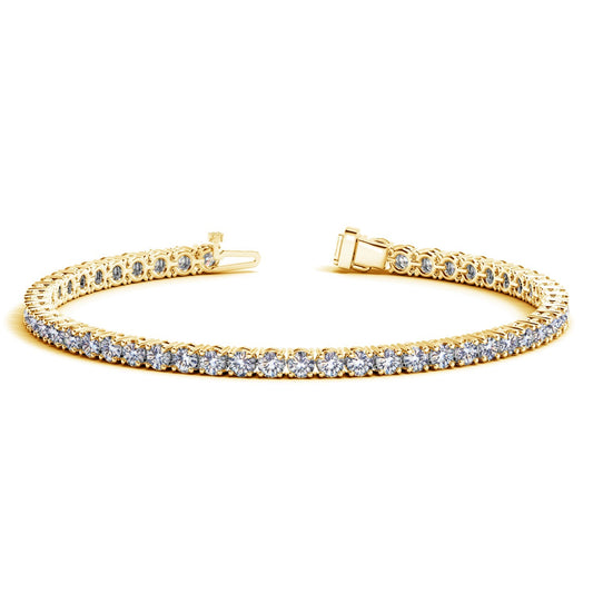 Lab Grown Round Diamond Tennis Bracelet in 14k Gold (6 cctw F/G  VS2/SI1)