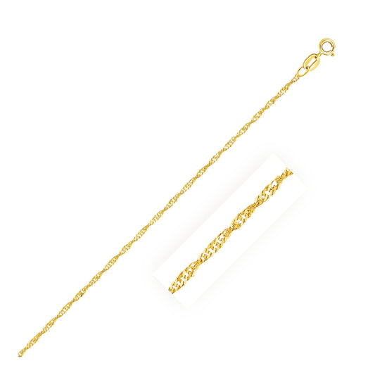 10k Gold Singapore Bracelet (1.50 mm)