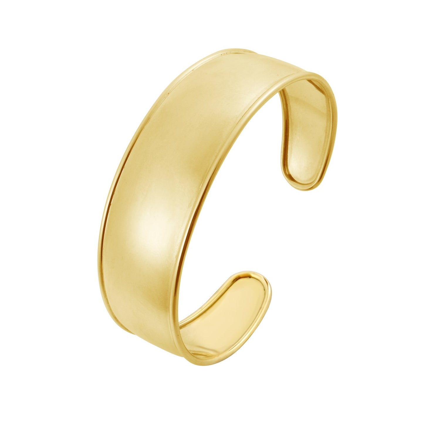 14K Gold Classic Designer Cuff Bangle (20.40 mm)