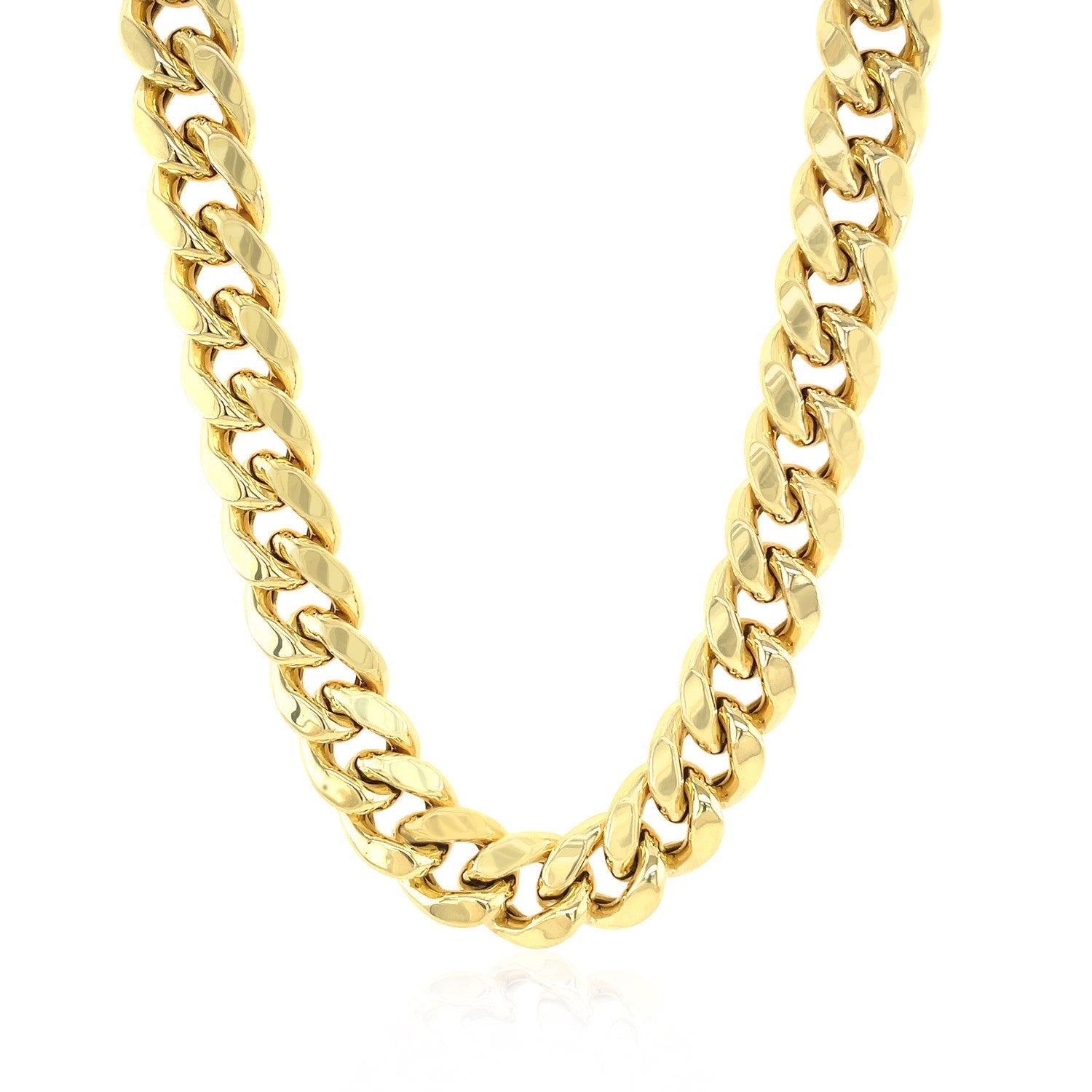 14k Gold Semi Solid Miami Cuban Chain (10.70 mm)