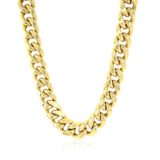14k Gold Semi Solid Miami Cuban Chain (10.70 mm)