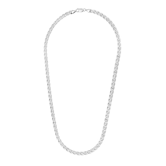Sterling Silver Rhodium Plated Mariner Chain