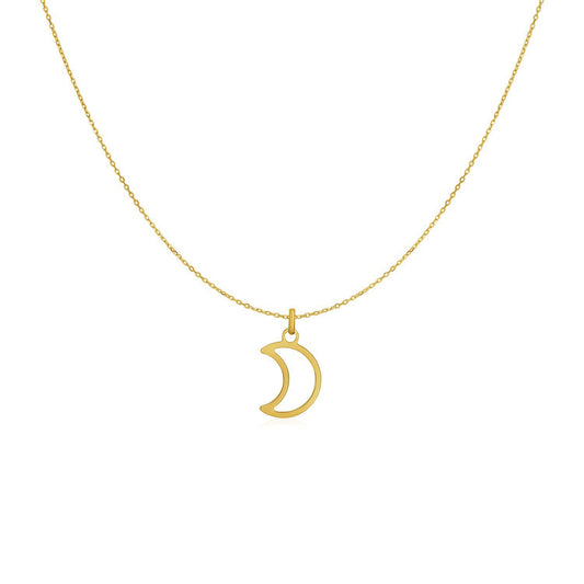 14k Gold Necklace w/Moon