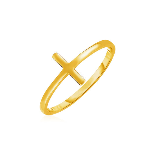 14k Gold Cross Motif Ring (1.50 mm)
