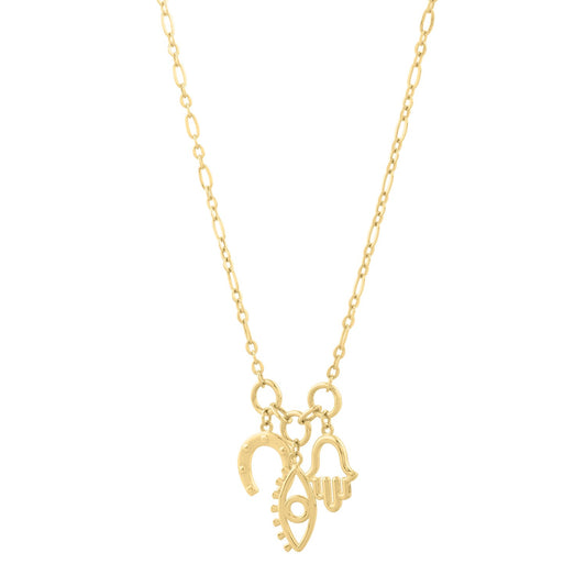 14K Gold Lucky Charms Necklace