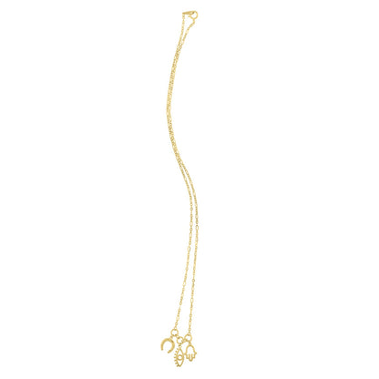 14K Gold Lucky Charms Necklace