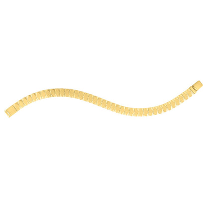 14k Gold Diamond Shaped Tile Length Bracelet (7.10 mm)