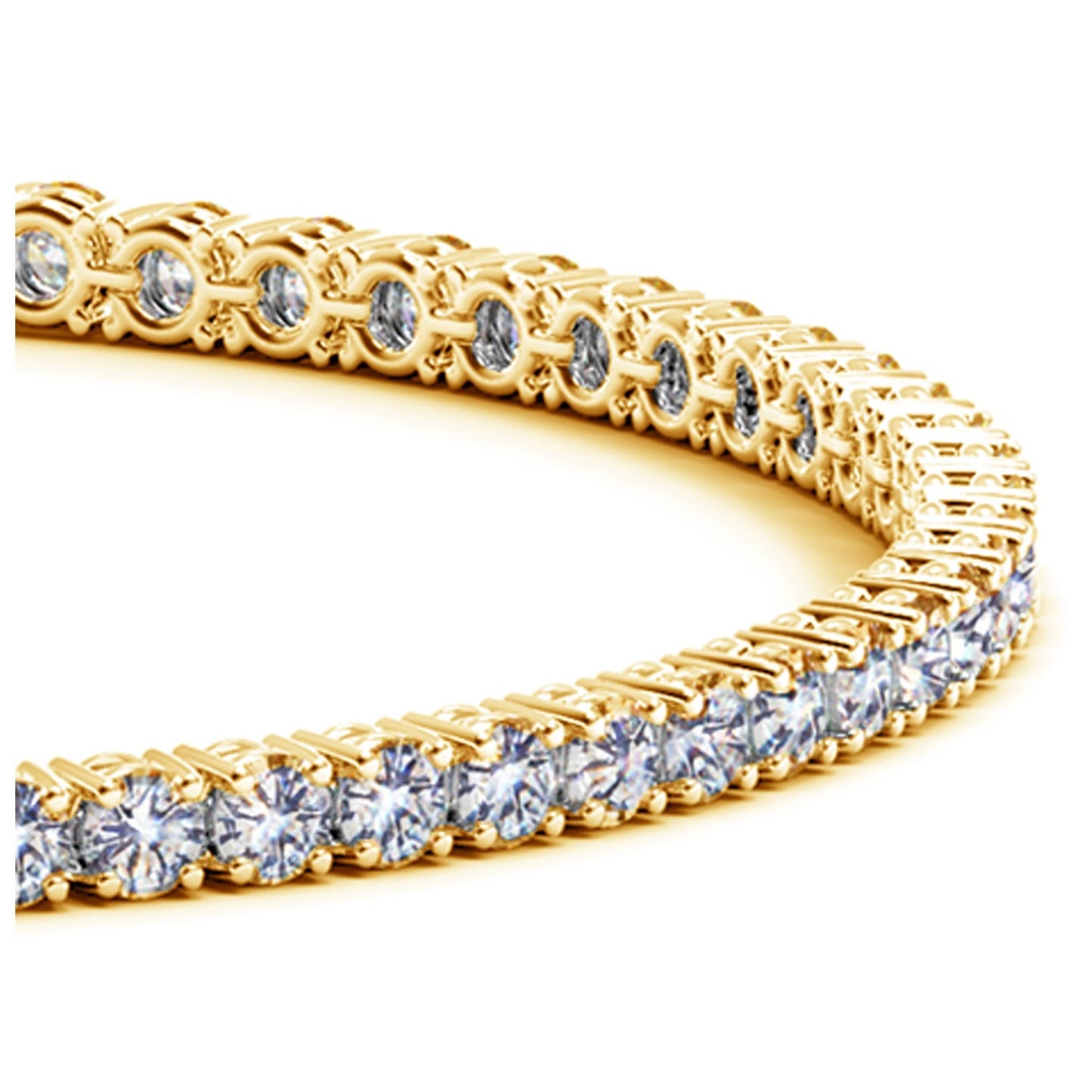 Lab Grown Round Diamond Tennis Bracelet in 14k Gold (4 cctw F/G  VS2/SI1)
