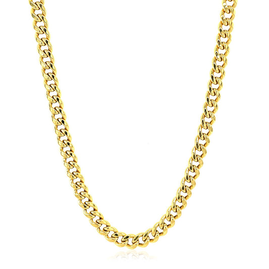 14k Gold Semi Solid Miami Cuban Chain (4.50 mm)