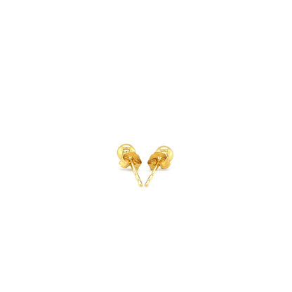 10k Gold Ball Style Stud Earrings (4mm)