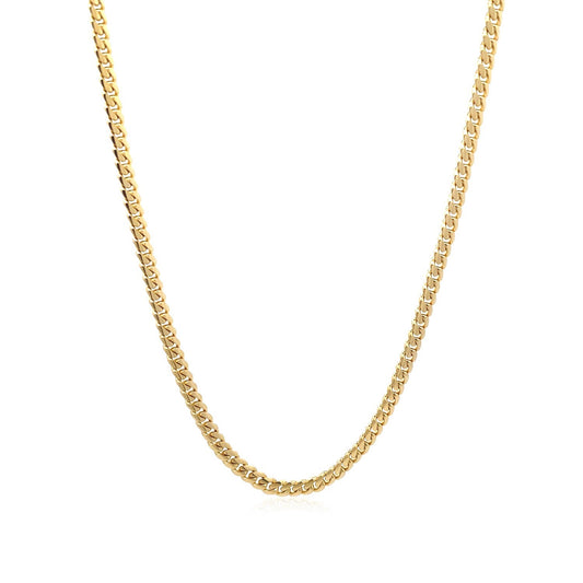 10k Gold Classic Solid Miami Cuban Chain (3.20 mm)