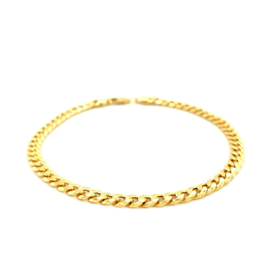 10K Gold Miami Cuban Semi Solid Bracelet (4.50 mm)