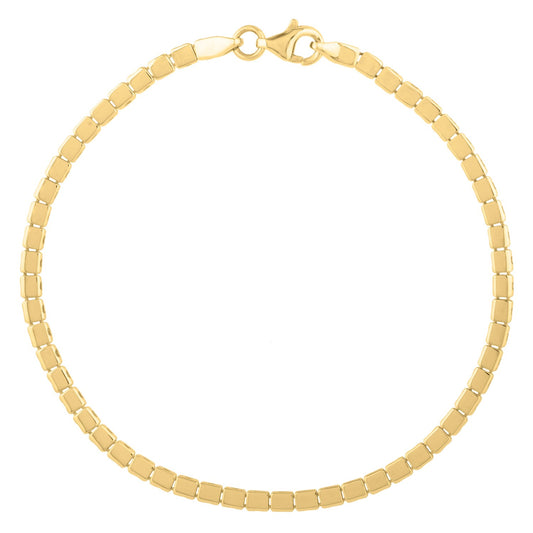 14k Gold 7-inch Mini Cube Bracelet (2.60 mm)