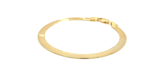 10k Gold Imperial Herringbone Bracelet 3.8 mm