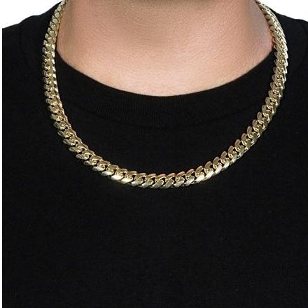 14k Gold Classic Miami Cuban Solid Chain (10.10 mm)