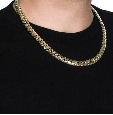 14k Gold Classic Miami Cuban Solid Chain (10.10 mm)
