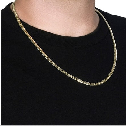 14k Gold Classic Miami Cuban Solid Chain (4.90 mm)
