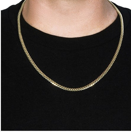 14k Gold Classic Miami Cuban Solid Chain (4.90 mm)