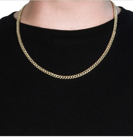 14k Gold Semi Solid Miami Cuban Chain (5.00 mm)