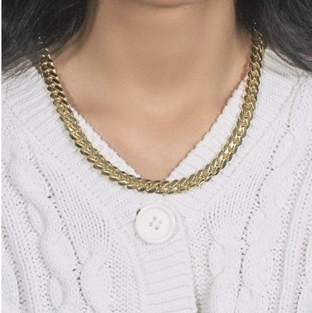 14k Yellow Gold Classic Miami Cuban Solid Chain (9.20 mm)