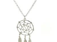 Sterling Silver 17-inch Necklace w/Dream Catcher Pendant