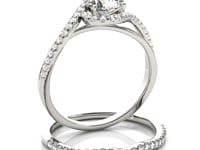 White & Rose Gold Diamond Engagement Ring (1 1/8 cttw)