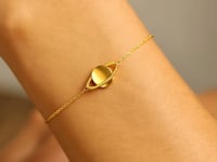 14K Gold Saturn Bracelet