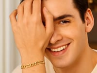 10k Gold Lite Figaro Bracelet (6.60 mm)