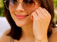 14k Gold Curb Chain Love Bracelet