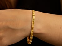 Gold Greek Fret Design Bracelet