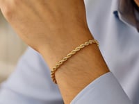 14k Gold Solid Rope Bracelet (3.00 mm)