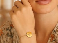 14k Gold 7-inch Bracelet w/Compass (1.00 mm)