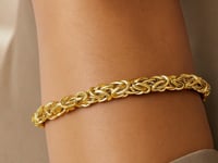 Pure 14k Gold Byzantine Link Bracelet (6.00 mm)