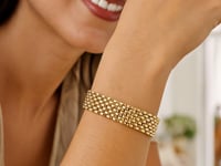 14k Gold Flexible Panther Line Bracelet (9.00 mm)