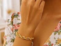 Double Oval Link Chain Bracelet in 14k Gold (10.00 mm)
