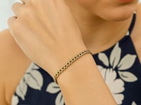 14k Gold Classic Miami Cuban Solid Bracelet (3.20 mm)