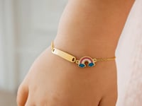 14k Gold Rainbow Children's Bracelet