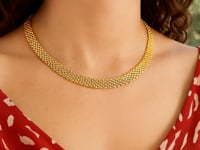 14k Gold Flexible Panther 9.0mm Line Necklace