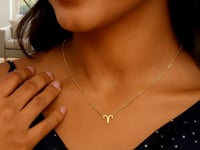 14K Gold Aries Necklace