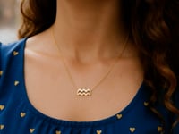 14K Gold Aquarius Necklace