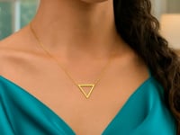 14k Gold Delta Symbol Necklace
